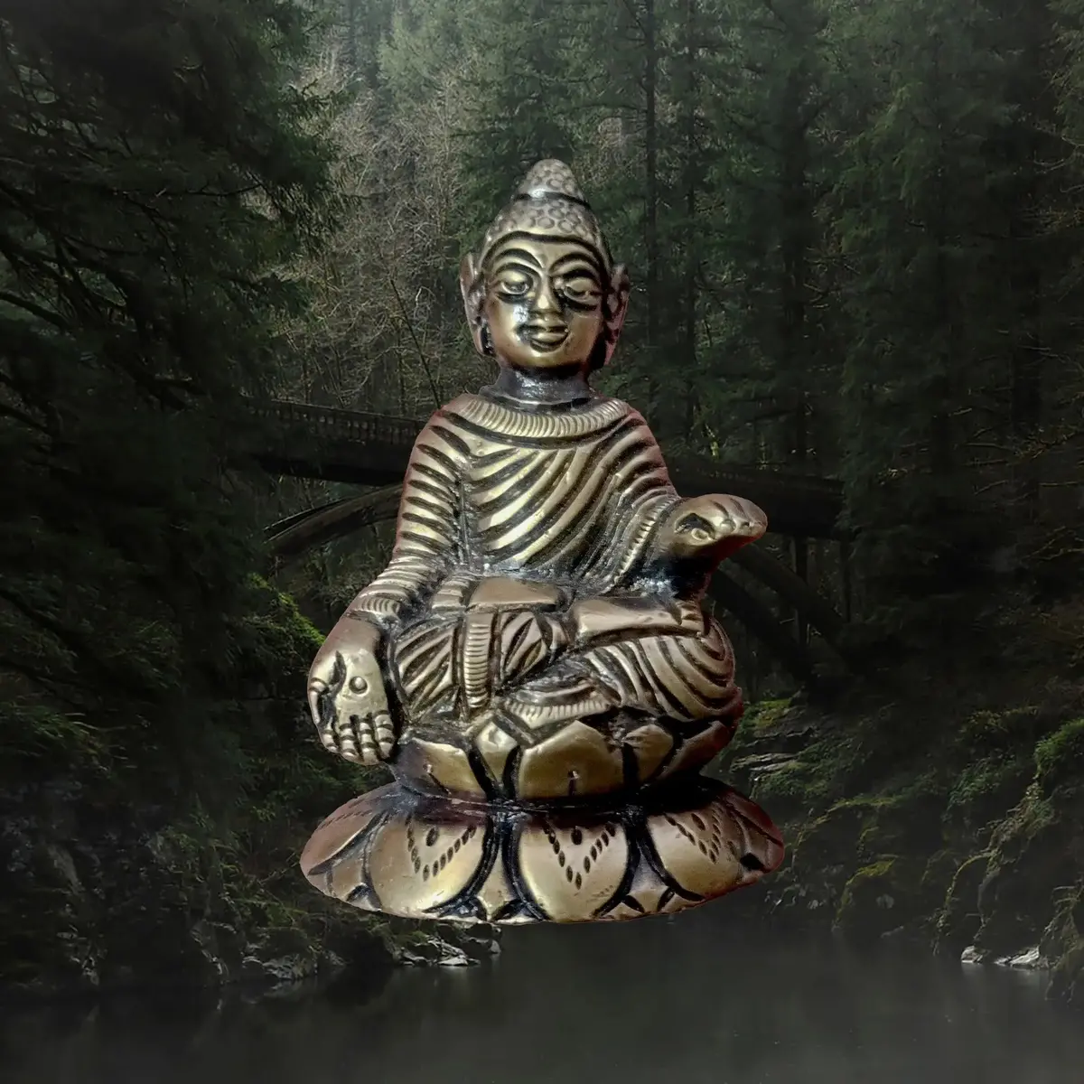 Viking Age Bronze Buddha Statuette Replica From Helgö 1