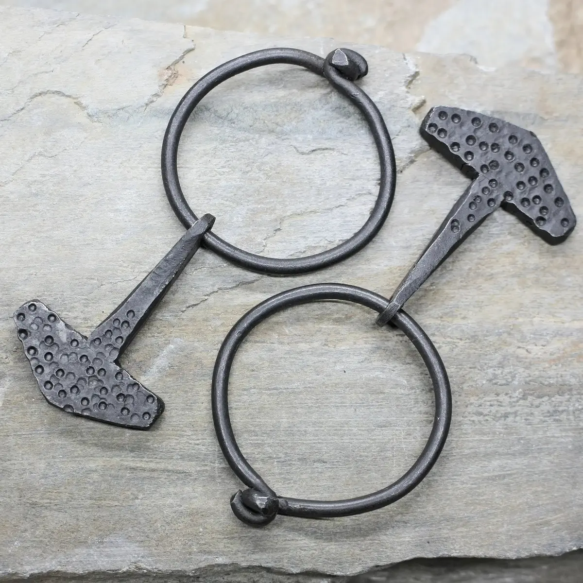 Embossed Iron Thors Hammer Replica Pendant On Ring 1