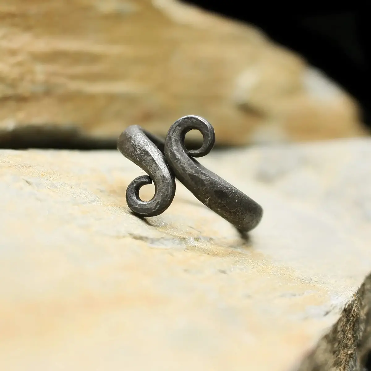 Hand-Forged Iron Replica Viking Ring 1