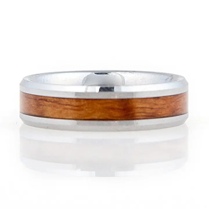 Koa Eternity Ring - Beveled 4
