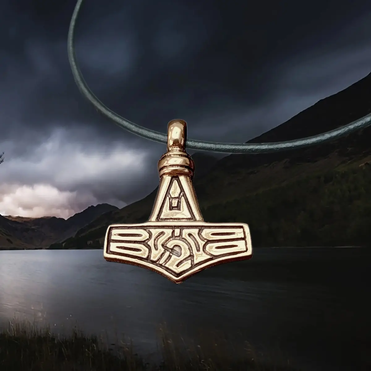 Bronze Gotland Replica Thors Hammer Pendant 1