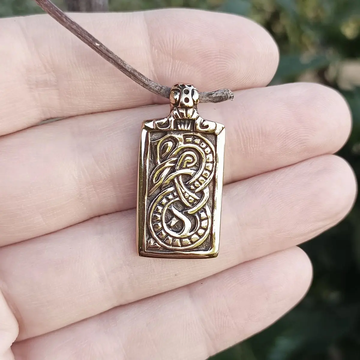 Bronze Jelling Serpent Pendant 2