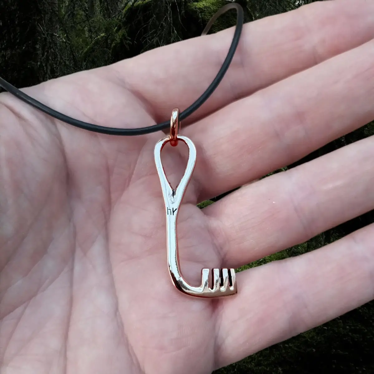 Bronze Viking L-Shaped Key Pendant 2