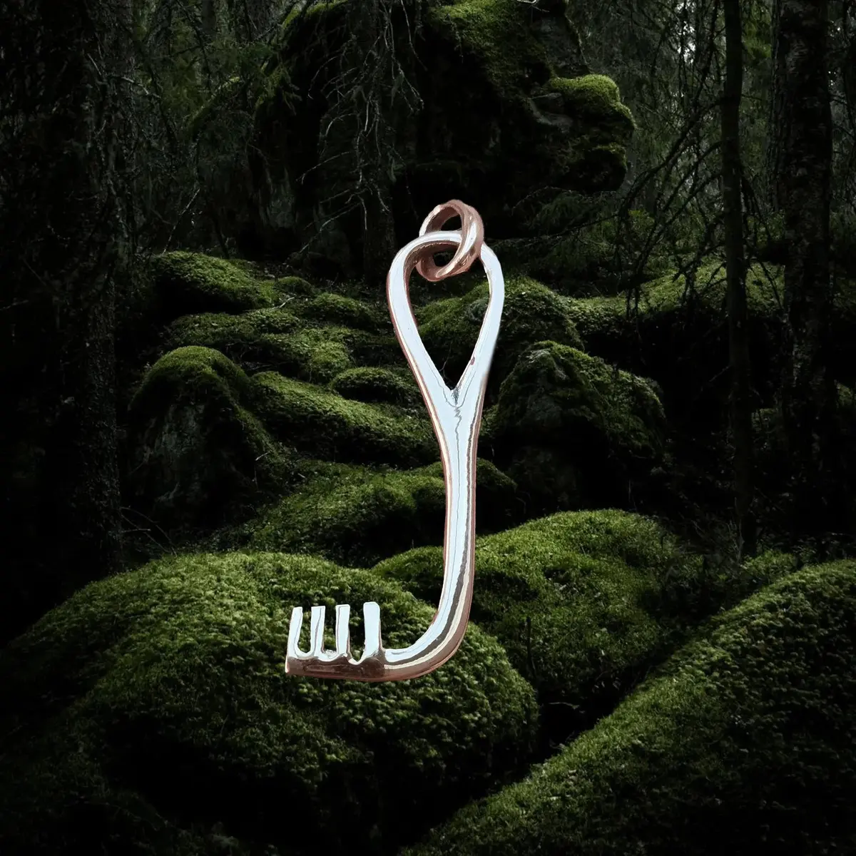 Bronze Viking L-Shaped Key Pendant 1