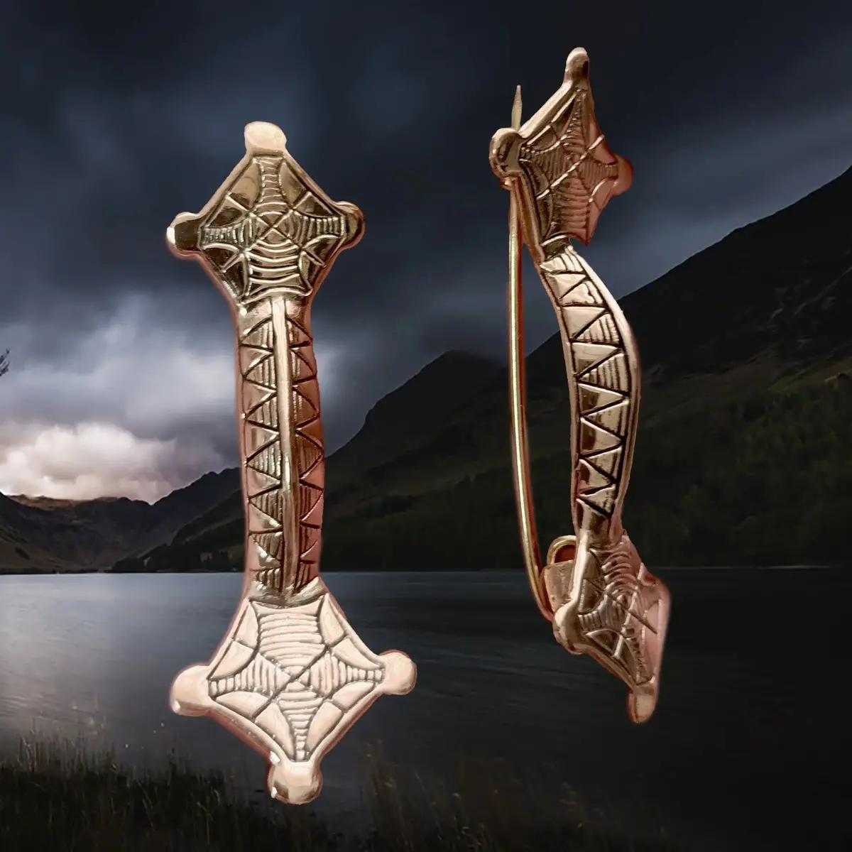 Bronze Viking Mirror Brooch 1