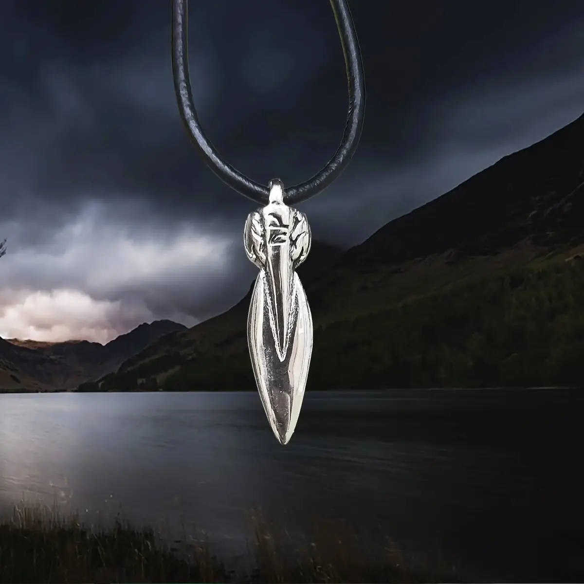 Viking Bear Spear Pendant - Silver 1