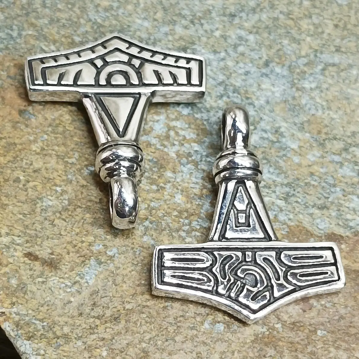 Silver Gotland Replica Thors Hammer Pendant 1