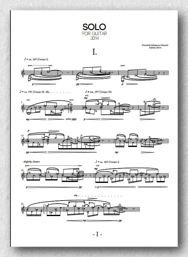 Dieterle, Solo For Guitar 2