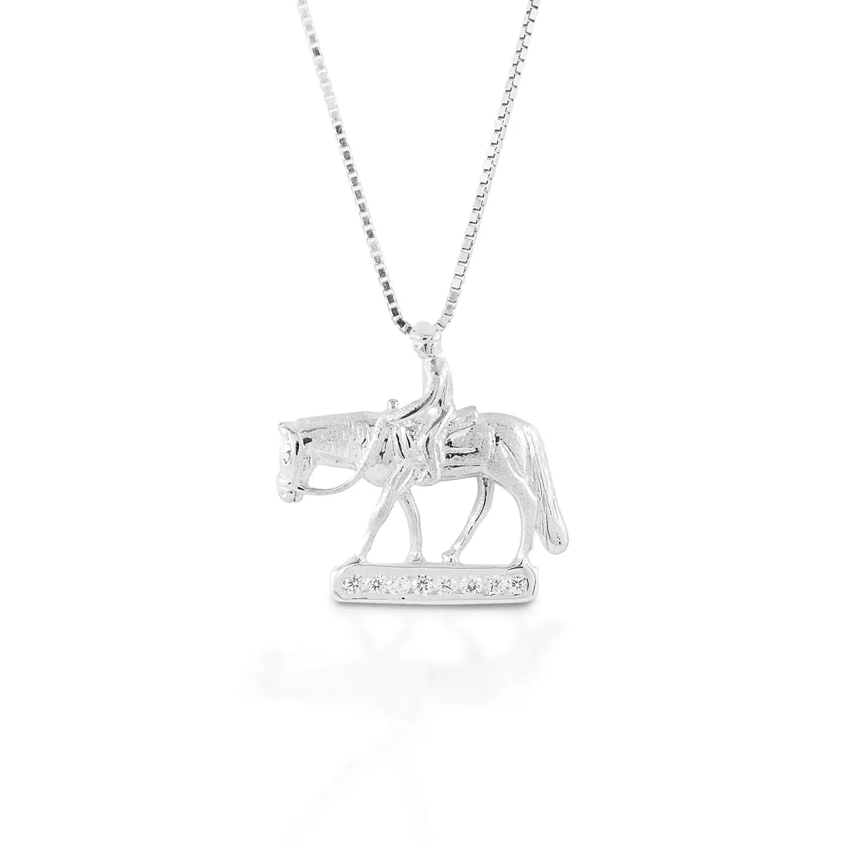 Kelly Herd Necklace Small Western Pleasure Horse - Sterling Silver 1