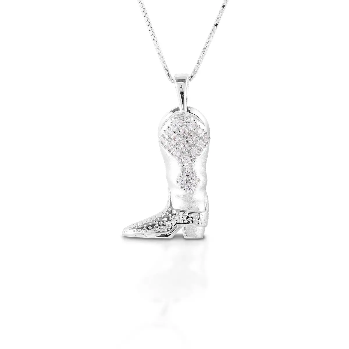 Kelly Herd Necklace Western Boot - Sterling Silver 1