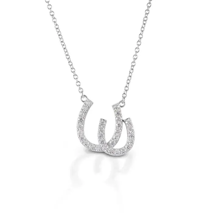 Kelly Herd Necklace Double Horseshoe - Sterling Silver 1