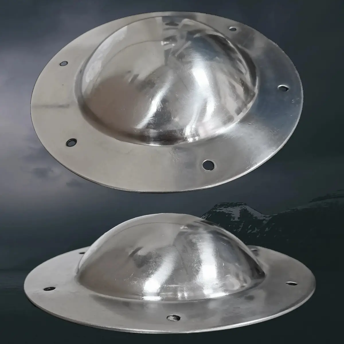Domed Viking Shield Boss With Rivet Holes - Spun 1