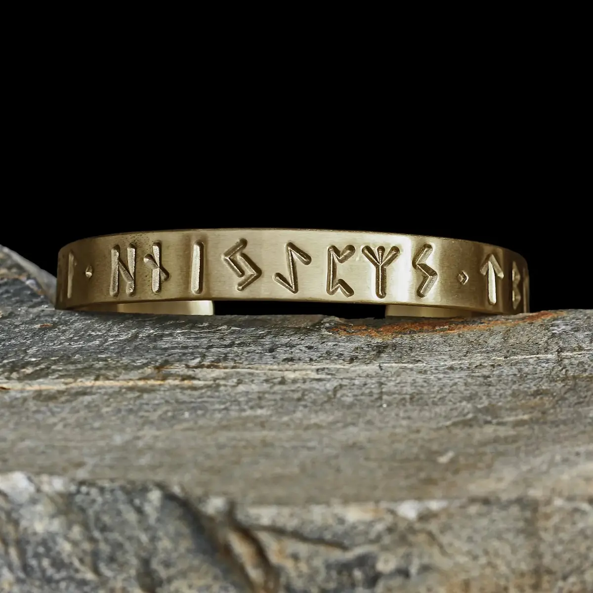 Brass Elder Futhark Viking Bracelet 1