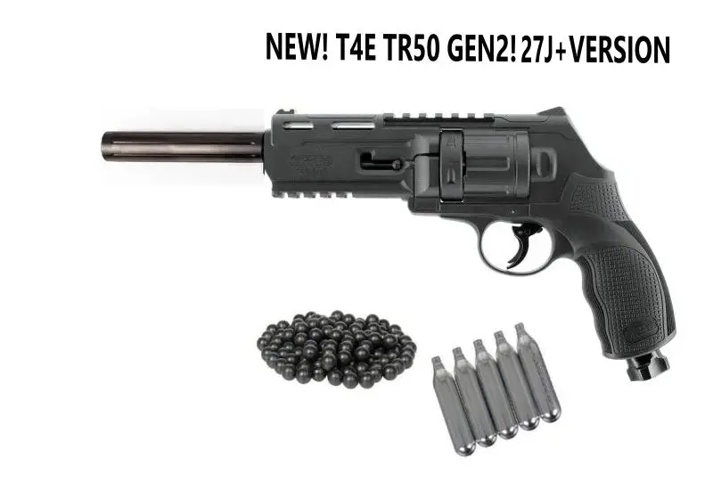 T4e Hdr / Tr50 Gen2 W/ Steel Tuning Barrel And Extension Powerful Custom Home Defense - Up To 650+Fps 27+Joules Version Revolver 1