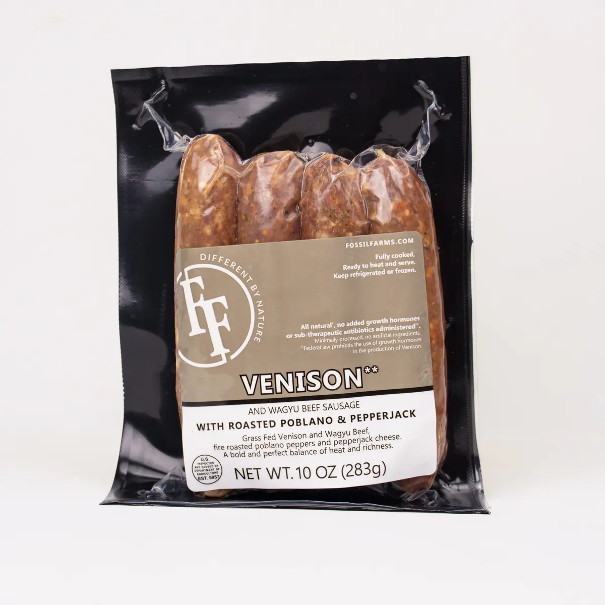 Venison With Poblano & Queso Sausage | 10 Oz. 1