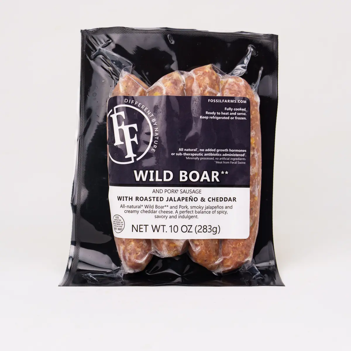 Wild Boar Smoked Jalapeno Cheddar Sausage | 10 Oz. 1