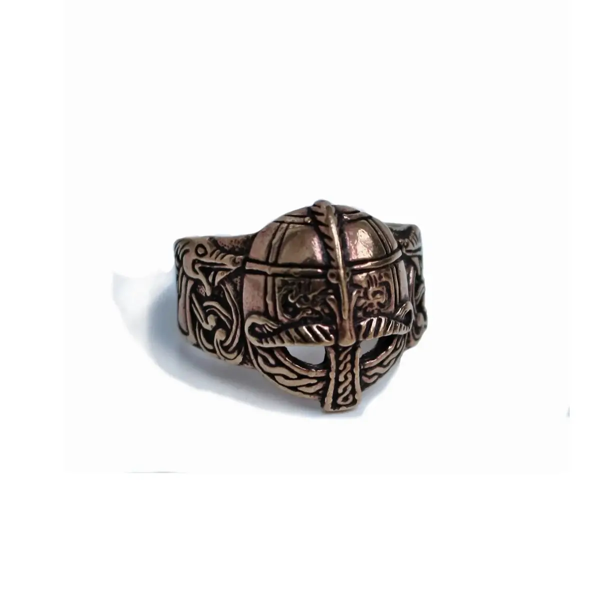 Bronze Viking Helmet Ring 3