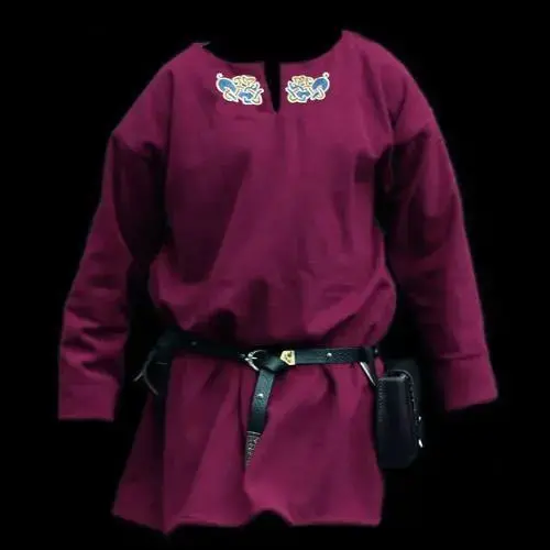 Embroidered Mens Wool Viking Tunic 1