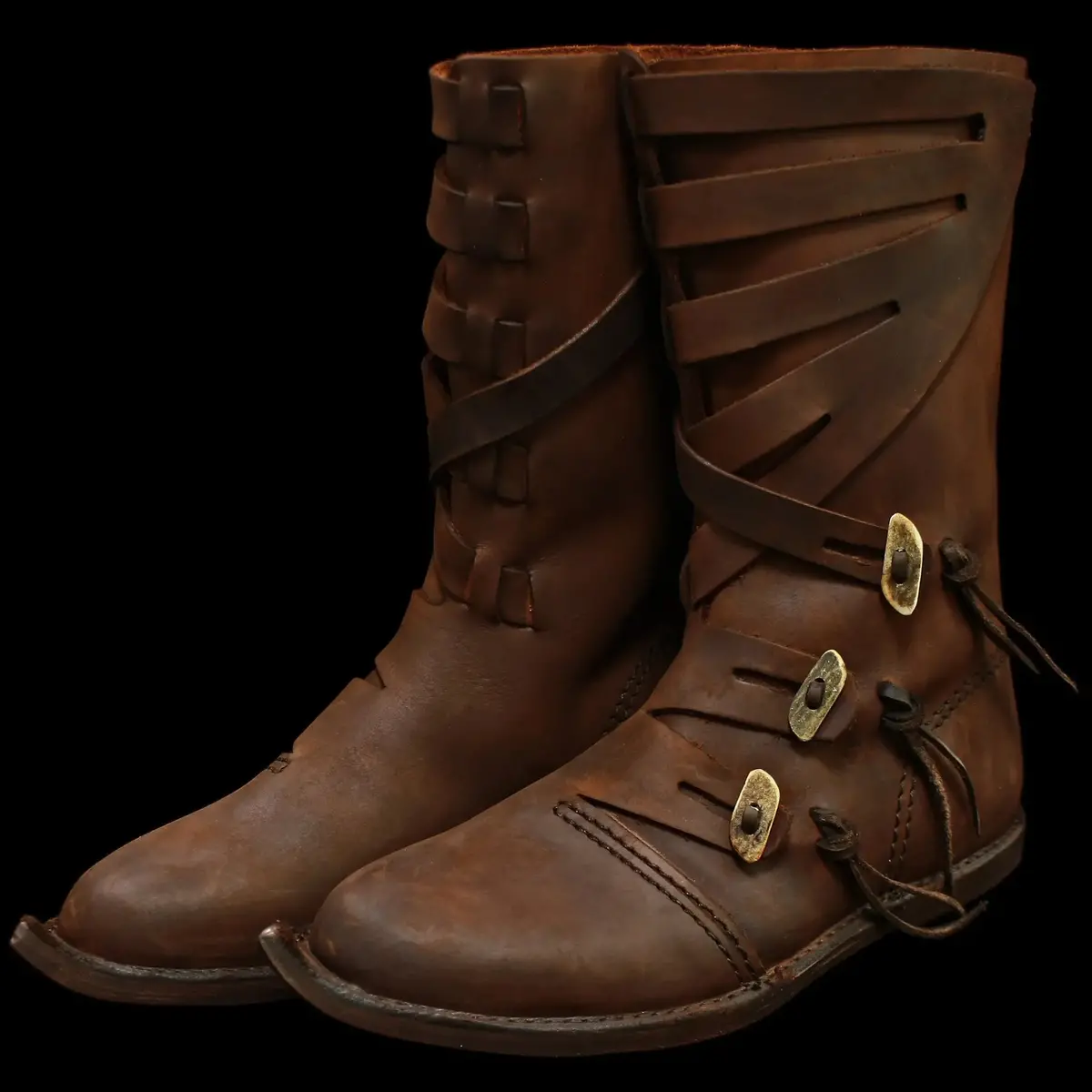 Handmade Leather Medieval Boots With Pointed Toe 1