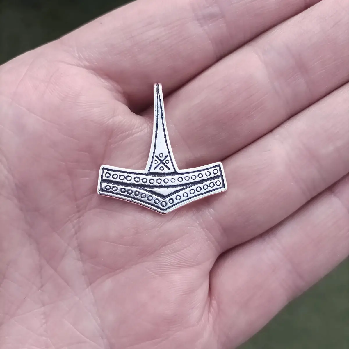Silver Romersdal Replica Thors Hammer Pendant 1
