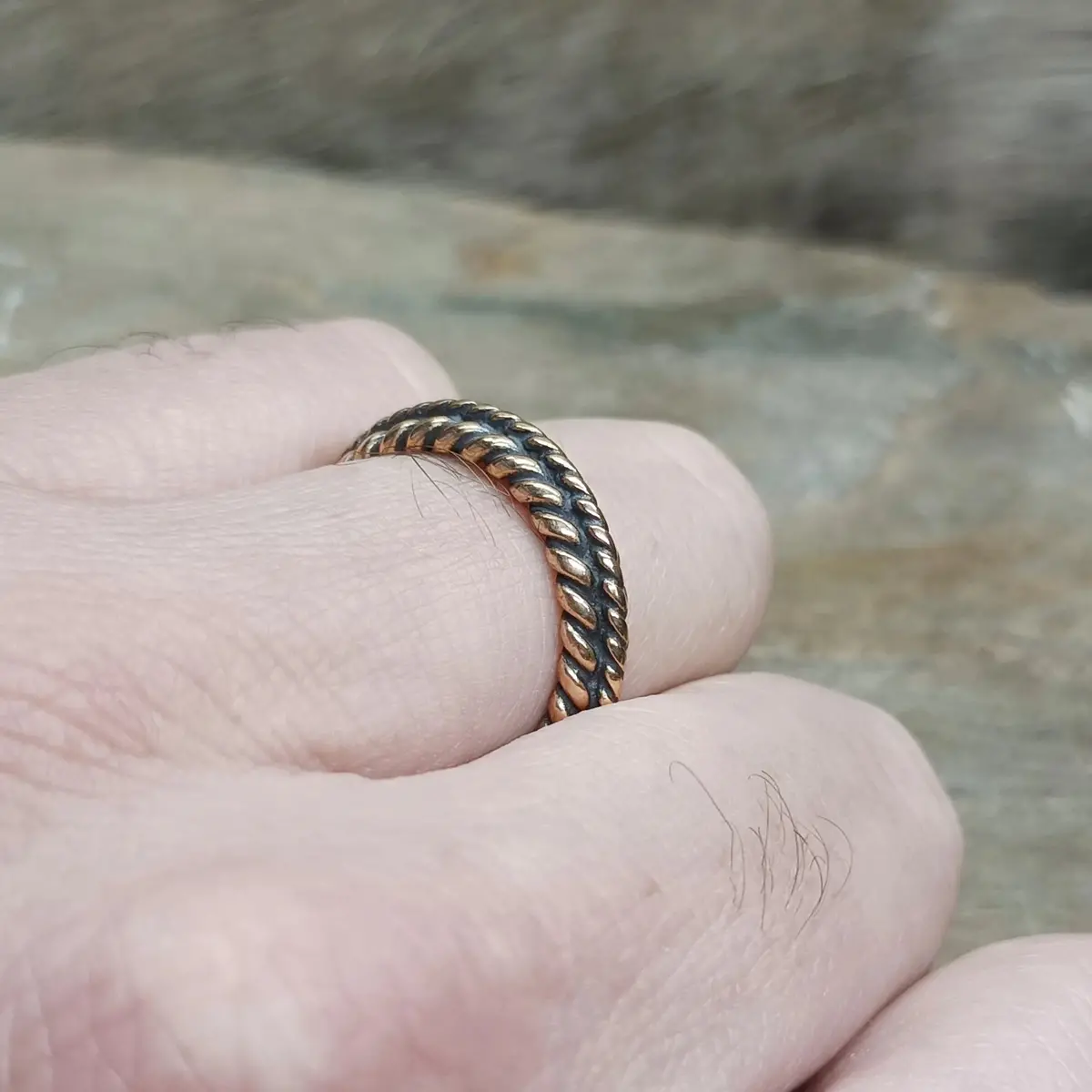 Bronze Braided Viking Ring 1