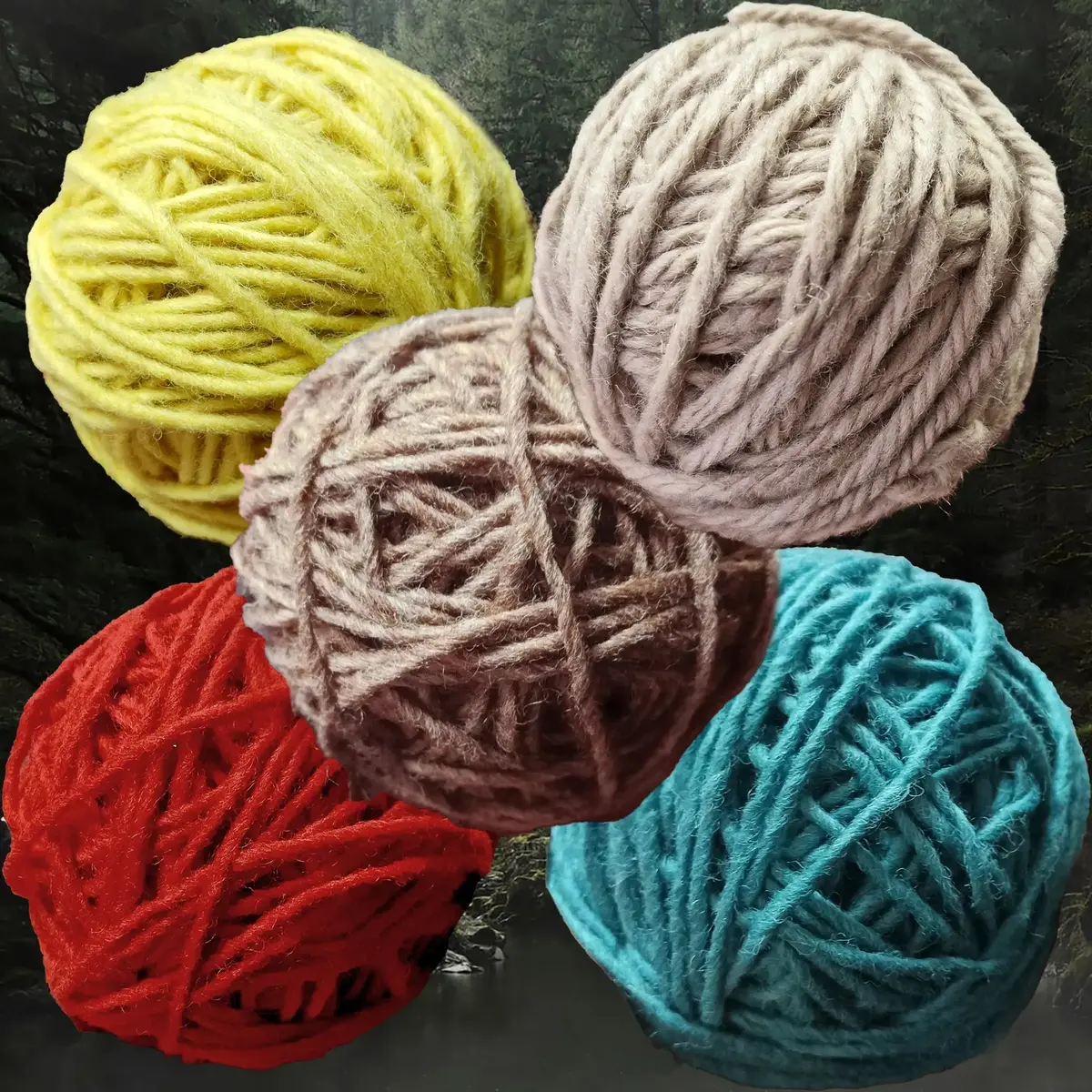 Authentic Nailbinding Chunky Shetland Wool Yarn Ball - 4 Ply - 100G 1