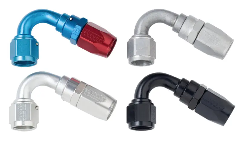Fragola -4An 120° Power Flow Hose End – Black 1