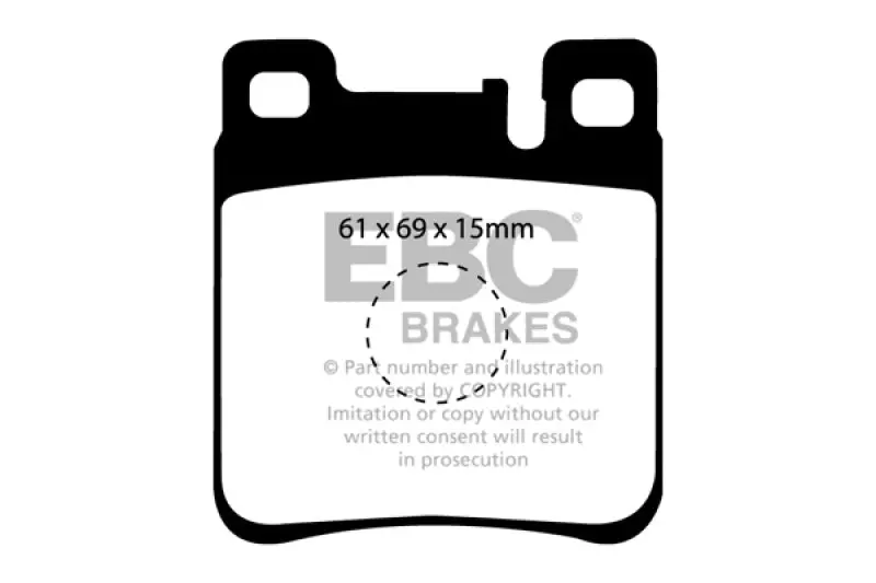 Ebc Redstuff Rear Brake Pads For 2005–2006 Chrysler Crossfire Srt6 3.2L 1
