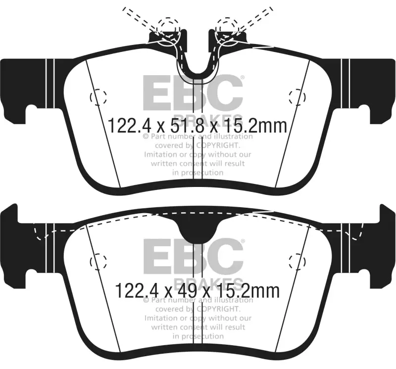Ebc Greenstuff Rear Brake Pads For 2017+ Volvo S90 – 2.0L Turbo Engine 1