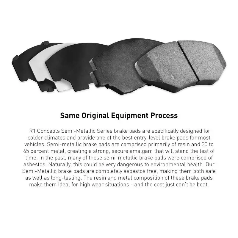 R1 Semi-Metallic Front Brake Pads For 2008–2016 Nissan Cabstar (Mexican Market) 1