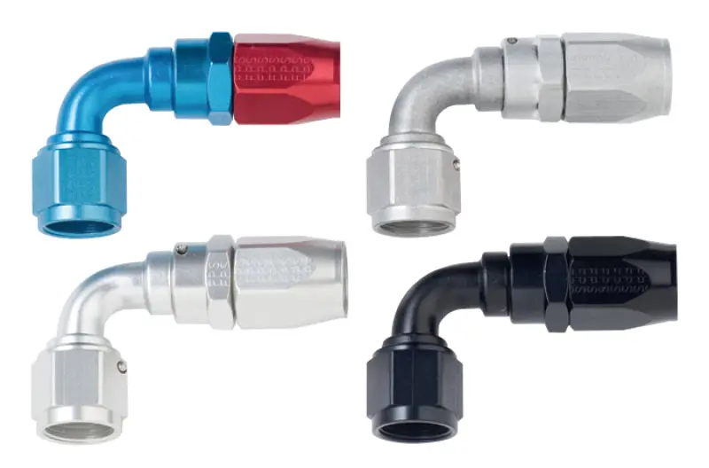 Fragola -20An 90-Degree Power Flow Hose End — Black Anodized 1