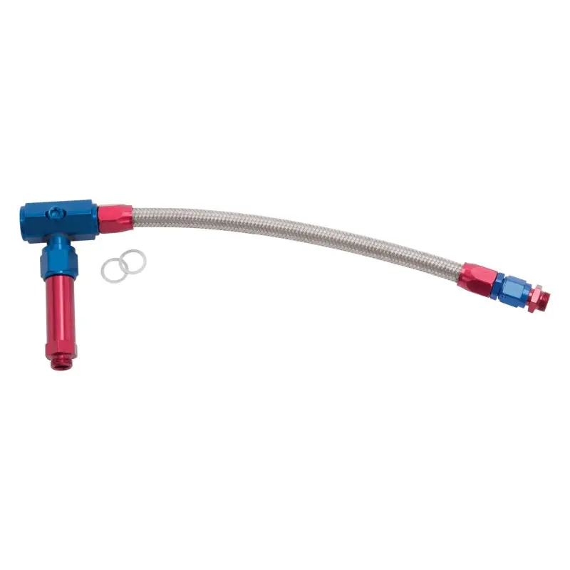 Russell Performance Proflex Dual-Inlet Carburetor Kit – -6 An To 3/8" Female Npt, Red & Blue Braided Hose 1