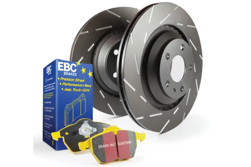 Ebc S9 Track-Focused Brake Kit: Yellowstuff Pads + Usr Slotted Rotors 1