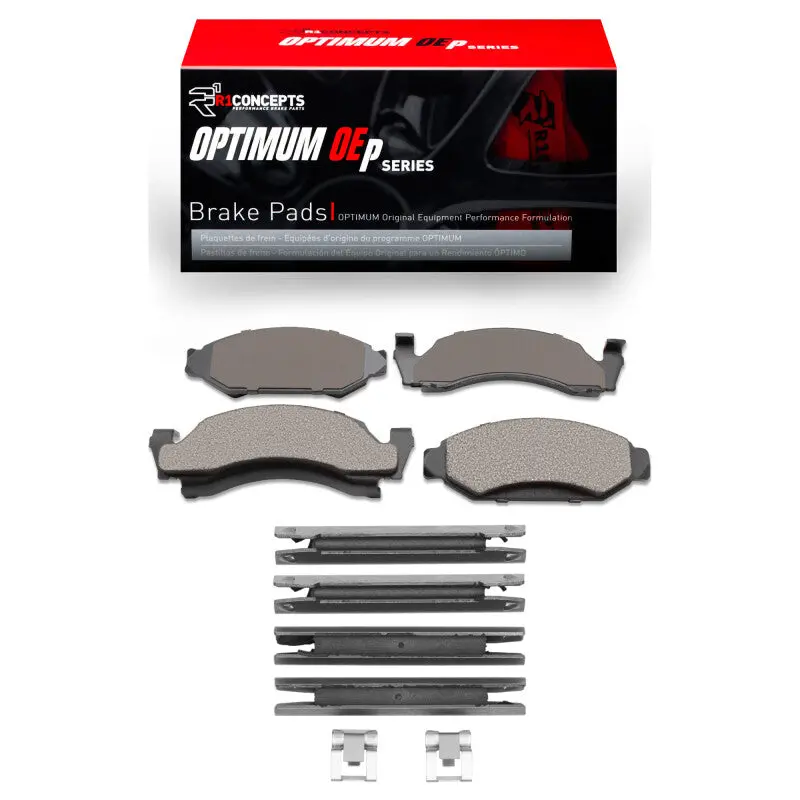 R1 Front Brake Pad And Hardware Kit For 1986–1993 Ford E-150 Econoline – Oe-Style Optimum Performance 1