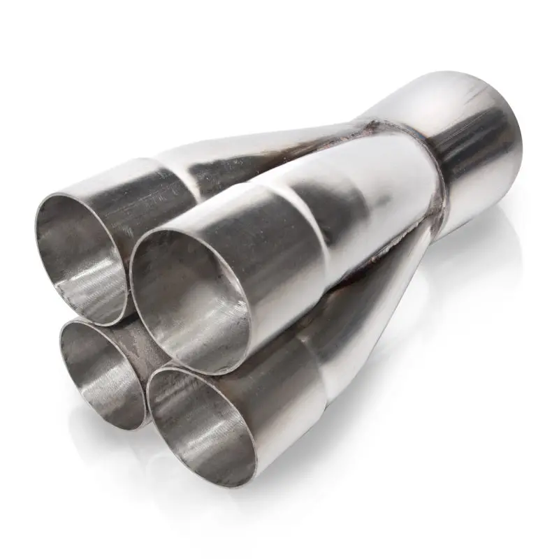 Stainless Works 2.25-Inch Four-Way Merge Exhaust Collector With 4-Inch Outlet Diameter 1