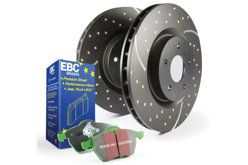 Ebc S3 Premium Brake Kit – Greenstuff Street Pads With Gd Series Drilled & Slotted Rotors 1