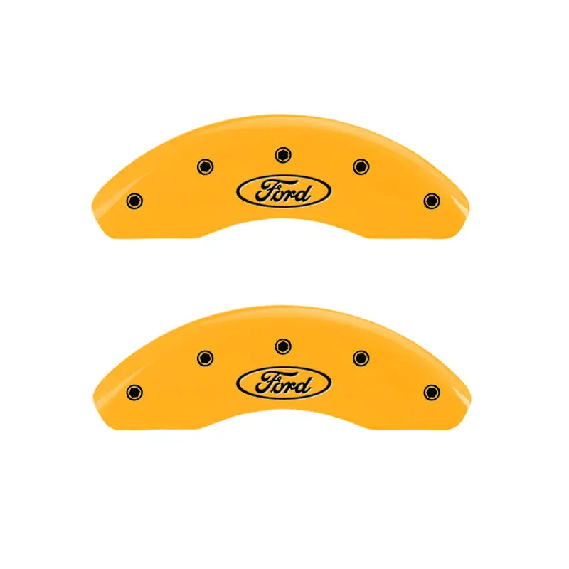 Mgp Engraved Caliper Covers – Front & Rear For 2015 Mustang, Bar & Pony Red Logo On Silver Finish 1