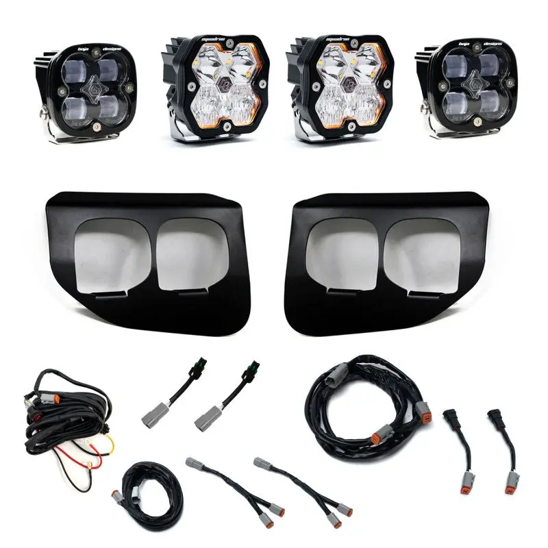 Baja Designs Squadron 2.0 Dual Fog Pocket Lighting Kit For 2020–2022 Ford Super Duty – Sae-Compliant Driving/Combo Beam, Clear Lens 1