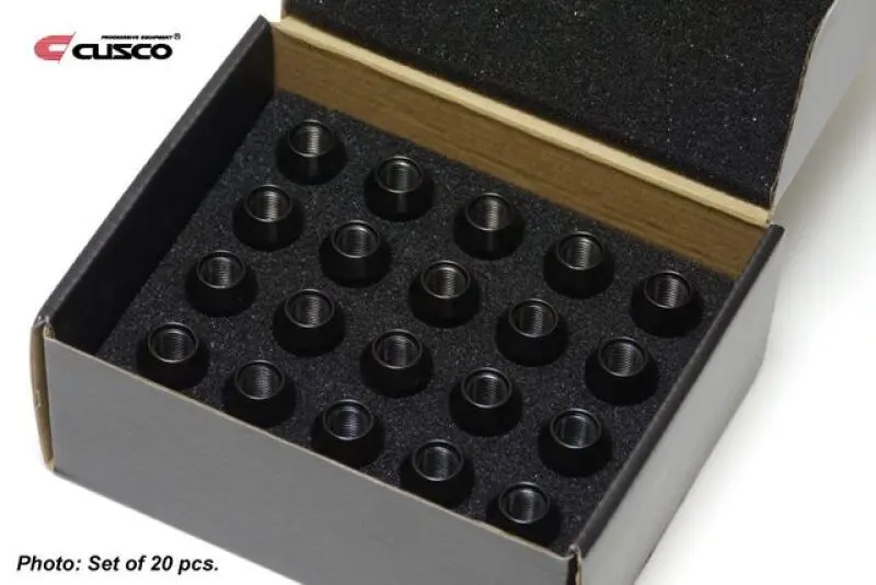 Cusco Black Anodized Universal Wheel Lug Nut Set – M12×1.5Mm, 20-Piece Pack 1