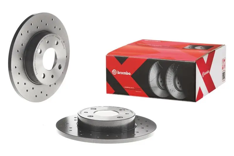 Brembo Premium Cross-Drilled Front Brake Rotors For Bmw 330Ci (2001–2006), 330I/330Xi (2001–2005), And Z4 (2006–2008) – Uv-Coated 1