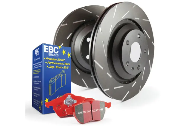 Ebc Redstuff High-Performance Brake Pad & Usr Slotted Rotor Kit – Street And Track Use 1