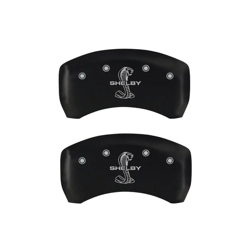 Mgp Engraved 4-Piston Caliper Covers – Raptor Black With Silver Accent Finish 1