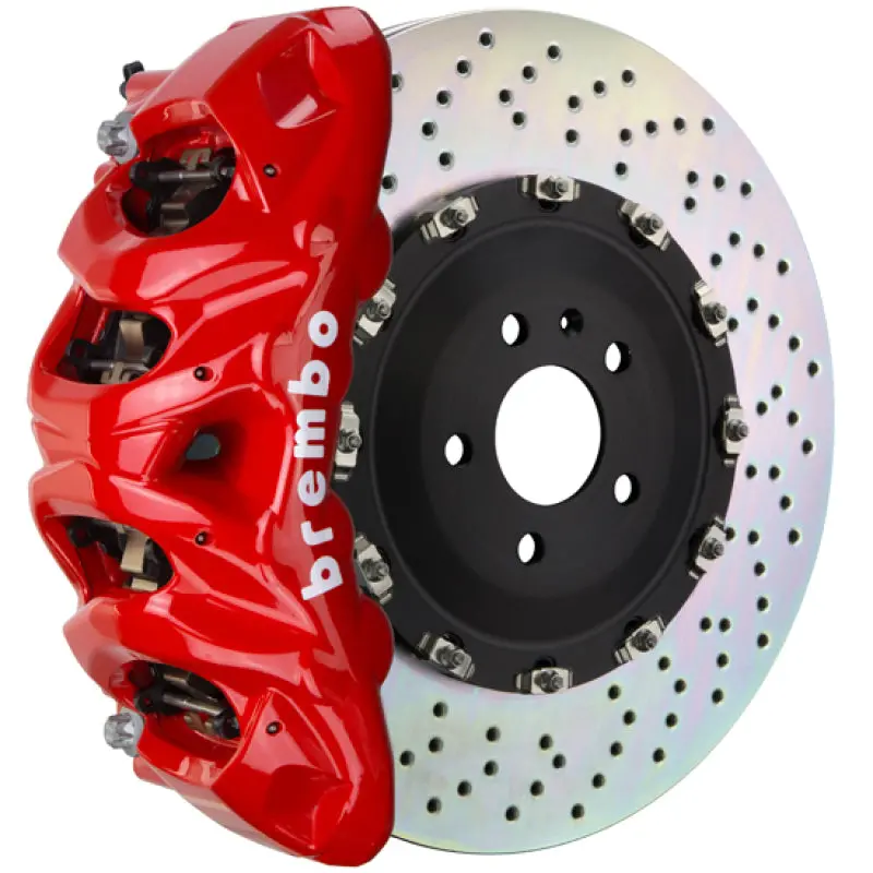 Brembo Gt Big Brake Kit For 2015–2020 Ford F-150 (2Wd/4Wd, Excl. Raptor) – Front, 8-Piston Calipers, Drilled 412×38Mm Two-Piece Rotors 1