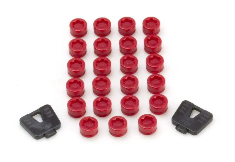 Wheel Mate Sr45R Wheel Center Caps – Set Of 20, Red Finish 1