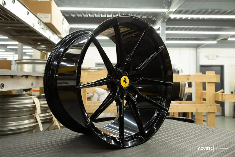 Vossen X Novitec Nf9 Gloss Black 22X12-Inch Rear Wheel For Ferrari Gtc4Lusso – 5X114.3 Bolt Pattern, Et42 Offset 1