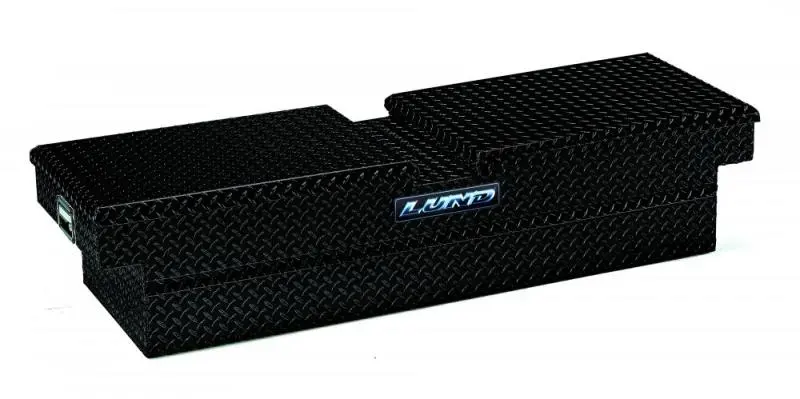 Lund Ultima Dual-Lid Gull Wing Crossover Truck Tool Box For 1967–1999 Chevy Ck Models – Black Finish 1