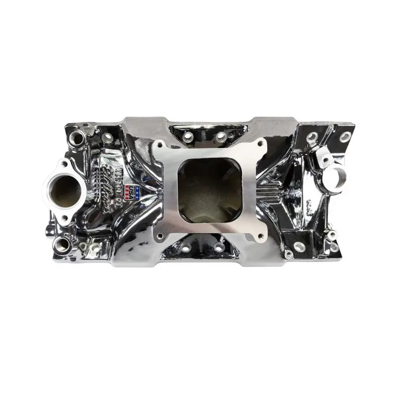 Edelbrock Victor Jr. 23° Small-Block Chevy Intake Manifold – Chrome Plasma Coated 1
