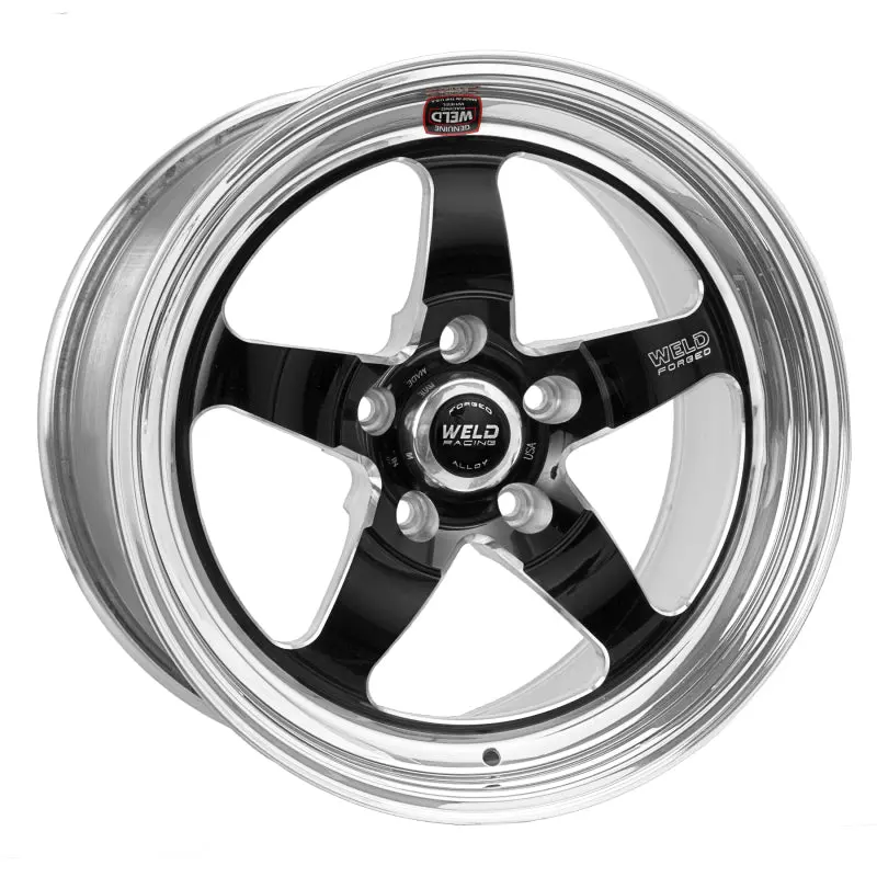 Weld S71 17X11 Black Racing Wheel – 5X4.75 Bolt Pattern, 7.8In Backspace, Medium Pad, Non-Beadlock 1