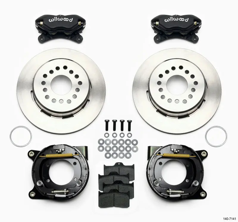 Wilwood Forged Dynalite Parking Brake Kit For Chevrolet 12-Bolt Rear Axles With C-Clips – Power Steering Compatible 1