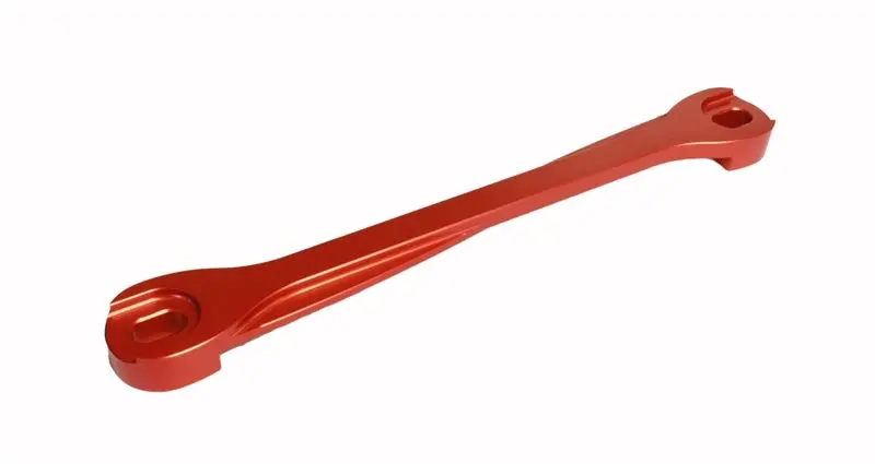 Torque Solution Billet Battery Tie Down: Subaru Wrx/Sti/Legacy/Forester/Outback Red 1